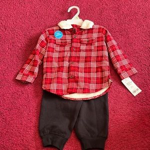 Baby boy plaid outfit. 18 month